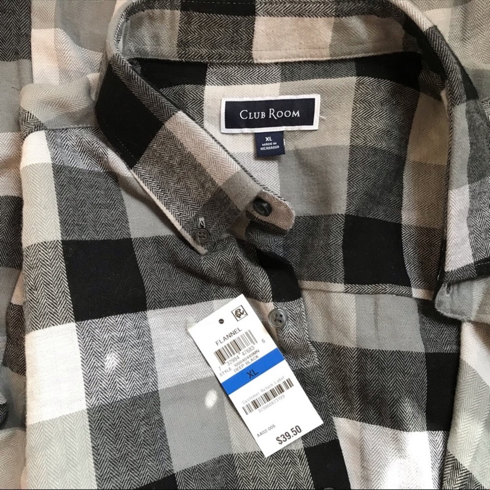 Club Room Flannel Shirt NWT - Picture 5 of 7
